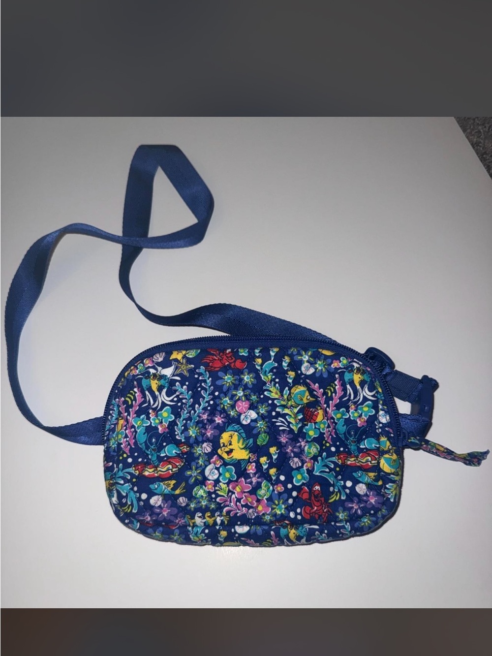 Vera Bradley Disney Little Mermaid Navy Floral Quilted Crossbody Bag